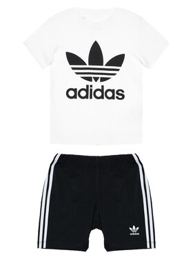 adidas adidas Σετ t-shirt και αθλητικό σορτς Trefoil FI8318 Μαύρο Regular Fit