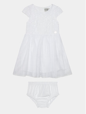 Guess Guess Elegantna haljina A4RK01 WFYM0 Bijela Regular Fit