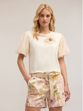 Motivi Motivi Blusa G007W003496N011 Bianco Regular Fit