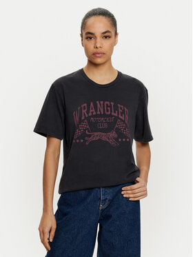 Wrangler Wrangler T-Shirt Ringer 112356449 Czarny Slim Fit