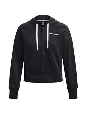 Under Armour Under Armour Bluza Under Armour Essential Fleece Script FZ Hoodie Czarny Relaxed Fit