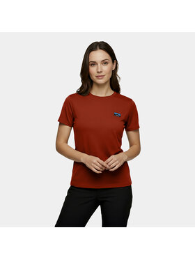 Alpinus Alpinus T-Shirt Otago Czerwony Regular Fit