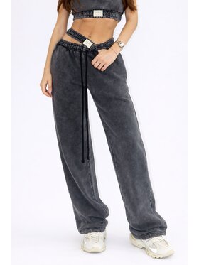 MissDenim MissDenim Dres Double Belt Tracksuit Set Czarny Oversize