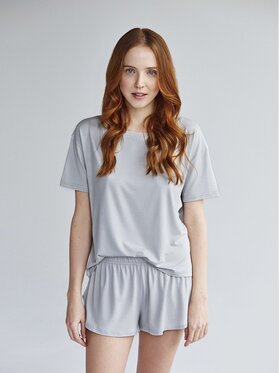 Mumla Mumla Koszulka piżamowa T-shirt Bawełniany Szary Szary