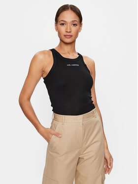 KARL LAGERFELD KARL LAGERFELD Top 231W1725 Črna Regular Fit