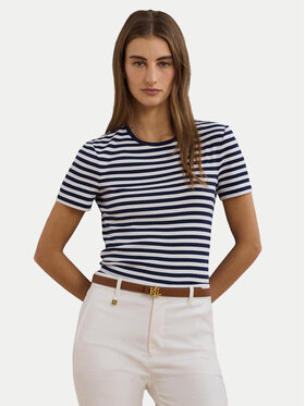 LAUREN RALPH LAUREN LAUREN RALPH LAUREN T-Shirt 200957662001 Granatowy Slim Fit