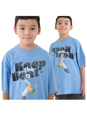 4F 4F T-Shirt 4FJASAW24TTSHM2596-032S Granatowy Oversize