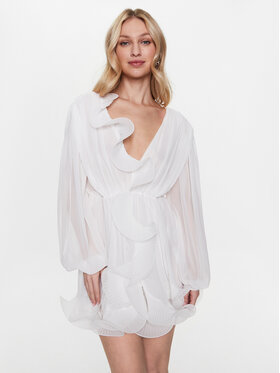 Babylon Babylon Cocktail obleka S-MF0213 Bela Regular Fit