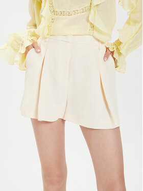 TWINSET TWINSET Medžiaginiai šortai 241TT2103 Smėlio Loose Fit