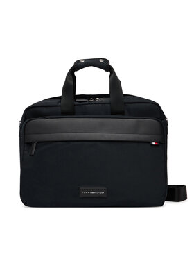 Tommy Hilfiger Tommy Hilfiger Чанта за лаптоп Th Nylon Workbag AM0AM13619 Черен