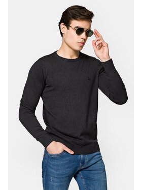 Lancerto Lancerto Sweter Jason SW073222000074 Szary Regular Fit