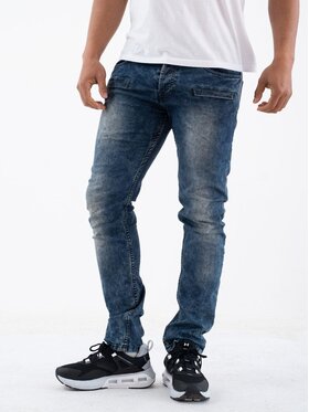 Catch Catch Jeansy Spodnie Jeansowe Męskie Sprane Niebieskie Catch Kloser 30 Niebieski Slim Fit