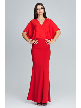 FIGL FIGL Sukienka M577 Czerwony Regular Fit