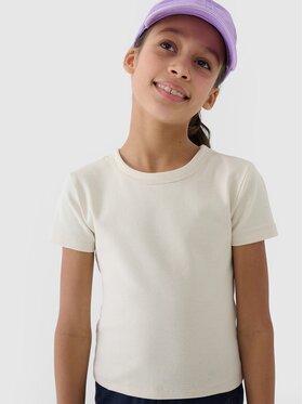 4F 4F Tričko 4FJWSS25TTSHF1852-12S Biela Slim Fit