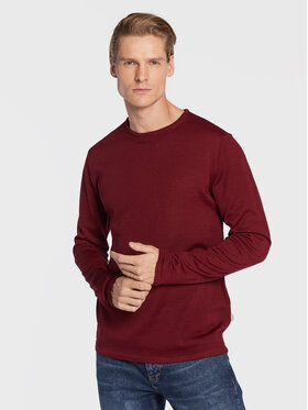 Casual Friday Casual Friday Sweter Kent 20501343 Bordowy Slim Fit