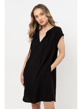 Awama Awama Sukienka letnia A731 Czarny Basic Fit