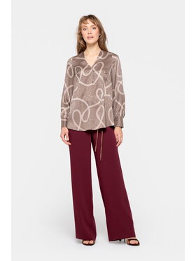 EMOI EMOI Bluzka elegancka w odcieniu capuccino Beżowy Feminine Fit