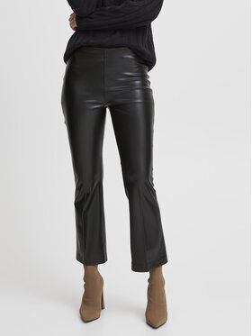 b.young b.young Панталони от имитация на кожа 20812418 Черен Regular Fit
