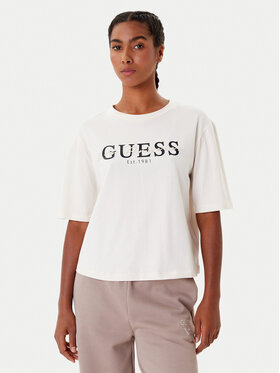 Guess Guess T-Shirt V5YI02 I3Z14 Beżowy Boxy Fit