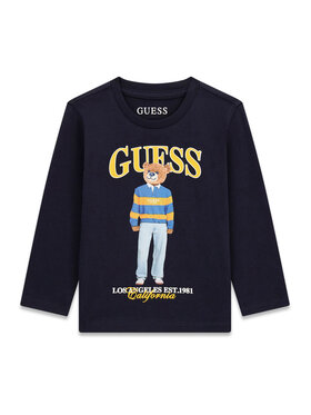 Guess Guess Bluzka N6BI04 K5854 Granatowy Regular Fit