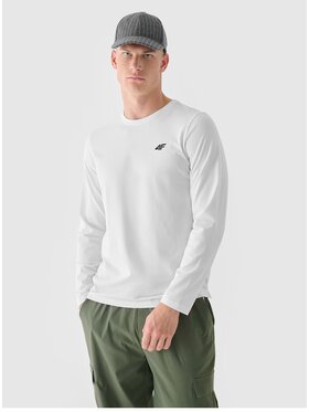 4F 4F S dlhými rukávmi 4FWMM00TLONM375-10S Biela Regular Fit