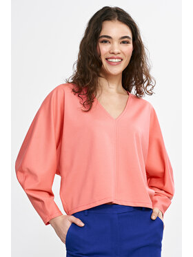 NIFE NIFE Bluzka B192 Koralowy Oversize