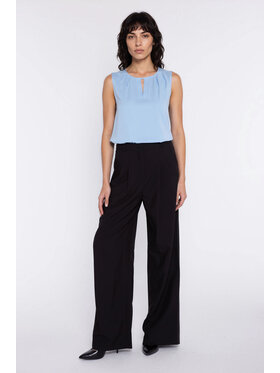NIFE NIFE Kalhoty z materiálu SD138 Černá Modern Relaxed Fit
