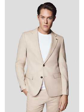 Lancerto Lancerto Marynarka Caserta MA131125000019 Beżowy Slim Fit