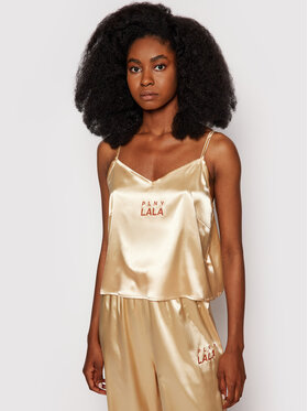PLNY LALA PLNY LALA Maglietta del pigiama Susan PL-KO-A3-00001 Oro Regular Fit