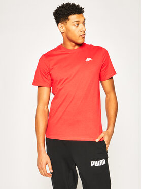 Nike Nike Marškinėliai Sportswear Club AR4997 Raudona Regular Fit