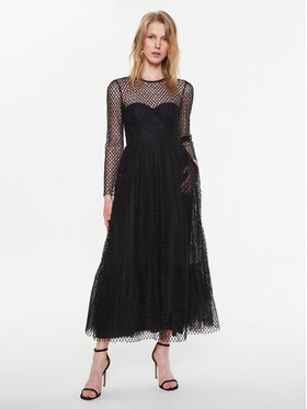 Red Valentino Red Valentino Coctailkleid 2R3VA23A6S5 Schwarz Regular Fit