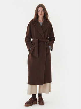 Weekend Max Mara Weekend Max Mara Płaszcz wełniany Tempera 2525016082 Brązowy Regular Fit
