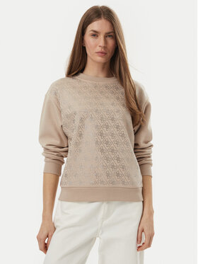 Guess Guess Majica dugih rukava W6BQ14 K6060 Bež Regular Fit
