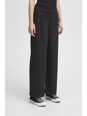 ICHI ICHI Pantaloni da donna IHKATE SUS LONG WIDE PA2 Nero Long Fit