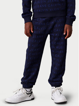 Calvin Klein Jeans Calvin Klein Jeans Долнище анцуг Ckj Aop Jogger IB0IB02323 Тъмносин Regular Fit