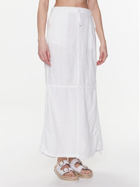 BDG Urban Outfitters BDG Urban Outfitters Maksiseelik BDG BAGGY LINEN SKIRT 76472083 Valge