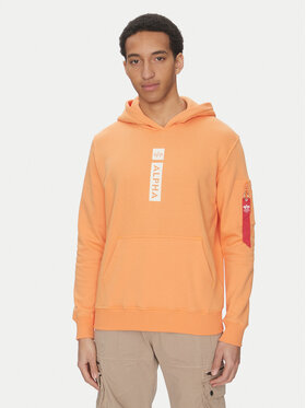 Alpha Industries Alpha Industries Суитшърт Puff Print 146338 Оранжев Regular Fit