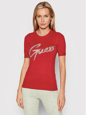 Guess Guess Chemisier W2RR28 Z2NQ0 Rouge Slim Fit
