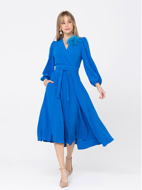 LIDIA KALITA LIDIA KALITA Sukienka koktajlowa Verona Niebieski Flare Fit