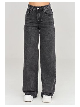Makadamia Makadamia Jeansy C108 Czarny Loose Fit
