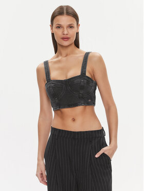 Tommy Jeans Tommy Jeans Top Bustier Top Ah7185 DW0DW17699 Schwarz Slim Fit