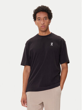 On On T-shirt Club-T 1ME1005 Crna Relaxed Fit