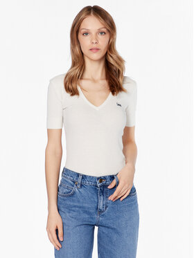 Lee Lee T-shirt L49FIPNQ Écru Slim Fit