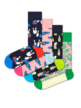 Happy Socks Happy Socks Lot de 4 paires de chaussettes hautes unisexe XBOW09-0200 Multicolore