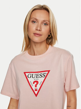 Guess Jeans T-shirt W4YI73 K8HM0 Ružičasta Regular Fit