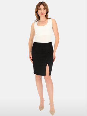 Perso Perso Spódnica mini JPE241075F Czarny Regular Fit