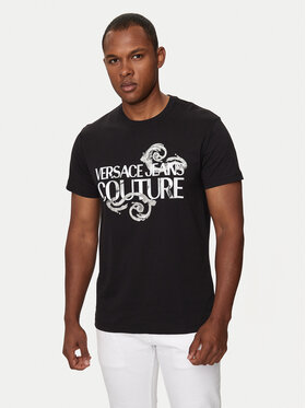 Versace Jeans Couture Versace Jeans Couture T-Shirt 76GAHG00 Czarny Regular Fit