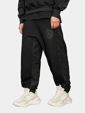 MADE BY SOCIETY MADE BY SOCIETY Spodnie materiałowe LOOSE FIT - P17496 Czarny Basic Fit