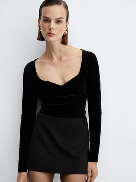 Mango Mango Halenka Xsouffle 57009118 Černá Slim Fit