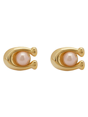 Coach Coach Обици Pearl Signature C Stud Earrings 37341922GLD651 Златист